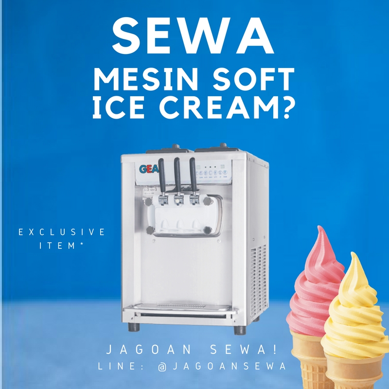 Sewa harian mingguan mesin soft ice cream GEA